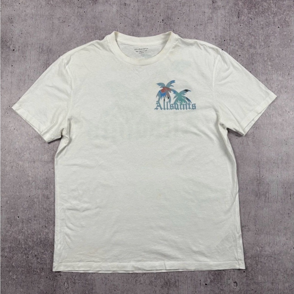 All Saints Off-White Palm Tree Tee